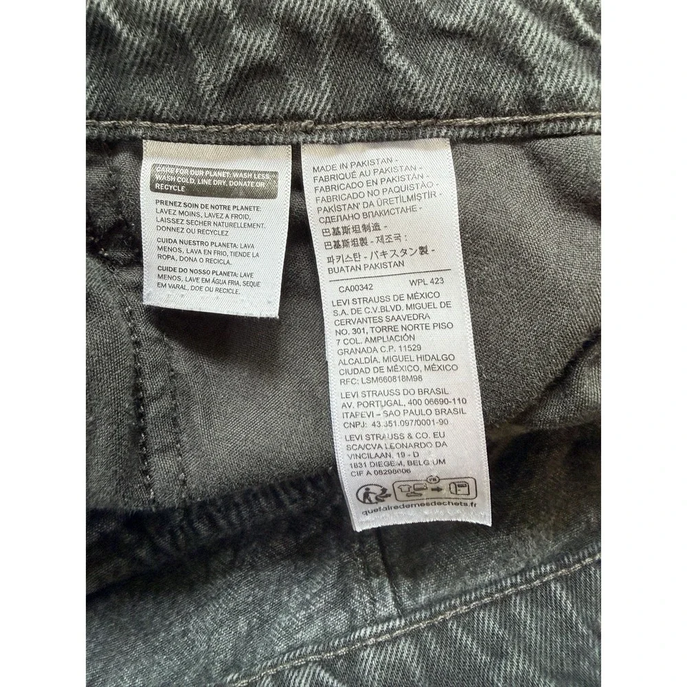 Levi's 94 Baggy Womens Cargo Pants Black Sz 31 Relaxed Utility Streetwear Grunge
